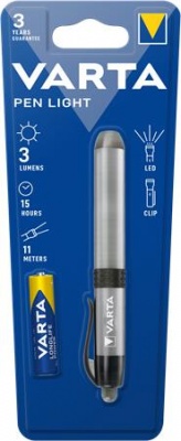 Elemlámpa, LED, 1xAAA, VARTA "Pen light"